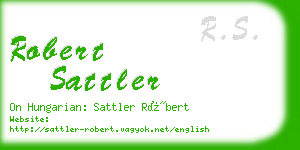 robert sattler business card